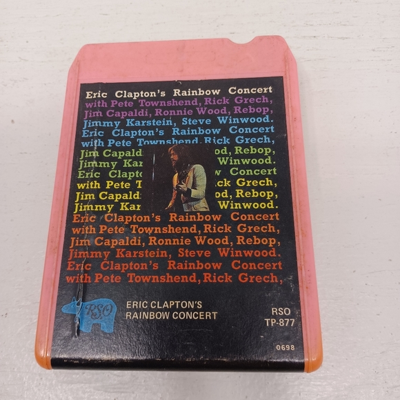 Vtg 8 track tape Eric Clapton  rainbow concert. Works - Picture 1 of 3